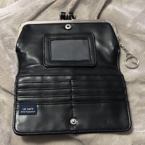 Nautica Black Clutch with Silver Accents - Picture 2 of 9